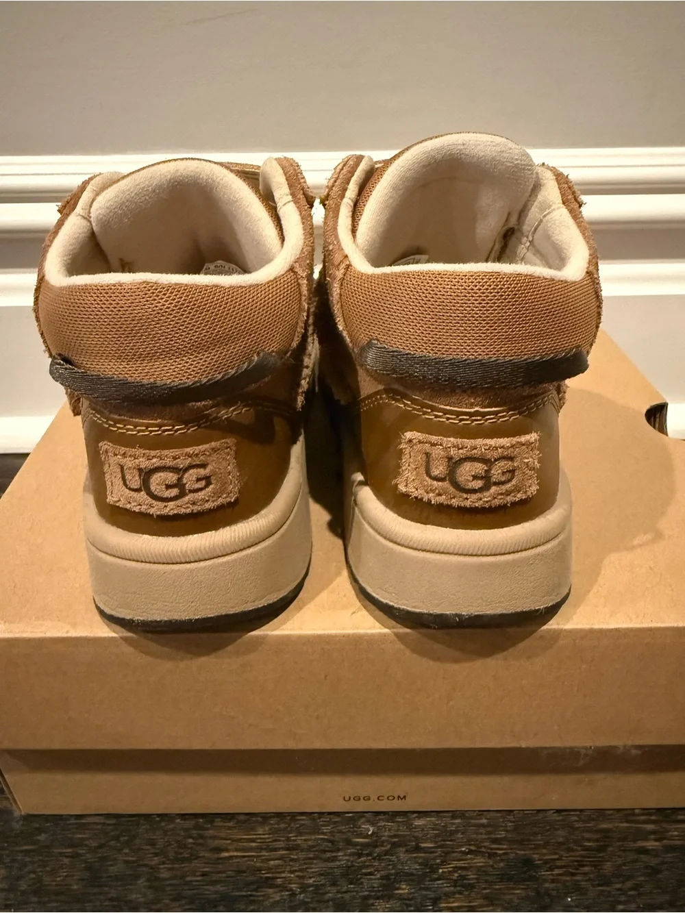 UGG Kids Brown Velcro Strap Boot